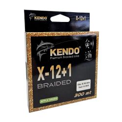 Kendo X-12+1 Braided 300m Apple Green Örgü İp Misina - 1