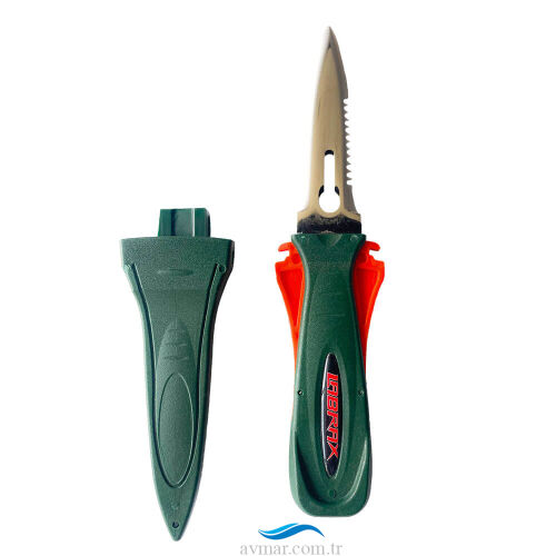 Labrax Falcon Kakıçlı Dalış Bıçağı Yeşil - Labrax (1)