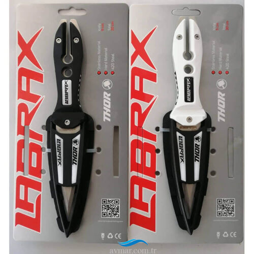 Labrax Thor Kakıçlı Dalış Bıçağı Siyah (1)