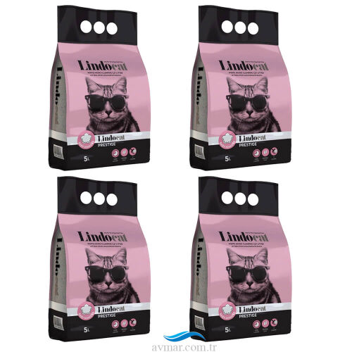 Lindocat 5Lt İnce Taneli Kedi Kumu Baby Powder 4 Lü Paket - Lindocat