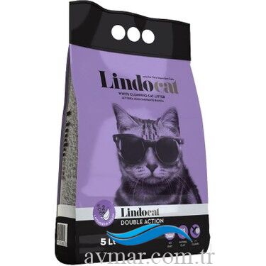 Lindocat 5Lt İnce Taneli Kedi Kumu Lavanta Argan - 1