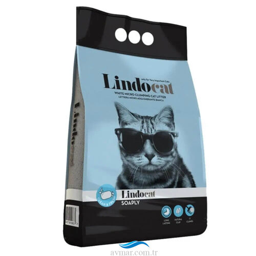 Lindocat 5Lt İnce Taneli Kedi Kumu Sabun Kokulu - Lindocat