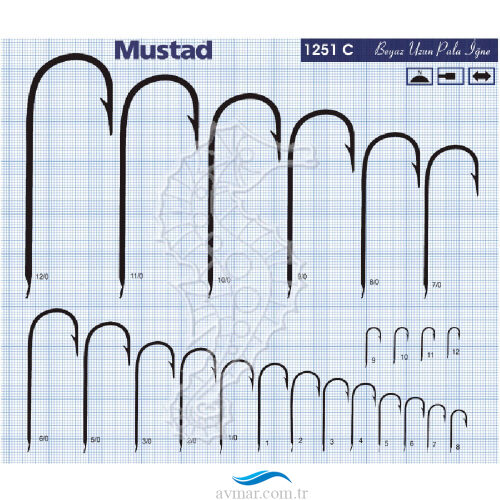 Mustad 1251C Olta İğnesi 100lü - 2