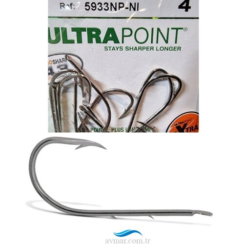 Mustad 5933NP-NI Nikel Tırnaklı Olta İğnesi - Mustad