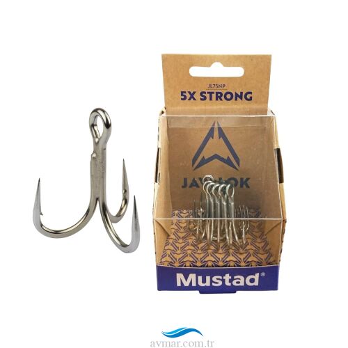 Mustad JL75NP Jaw Lok 5x Strong Üçlü Olta İğnesi - Mustad