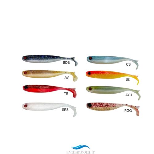 Mustad Mezashi Z-Tail 9cm 6lı Silikon Yem - 1