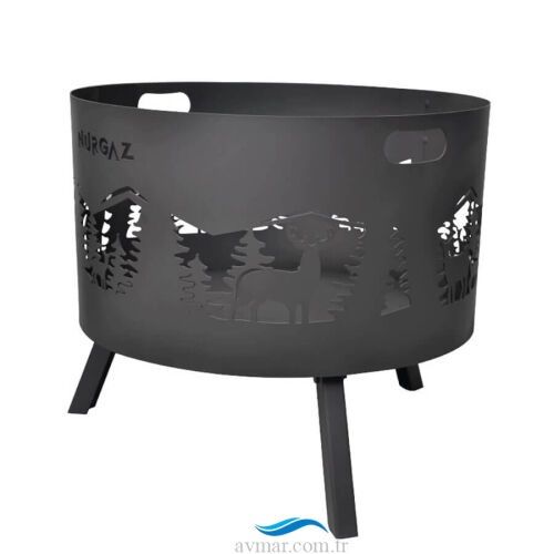 Nurgaz Orman Şöminesi Geyik Desen (1)
