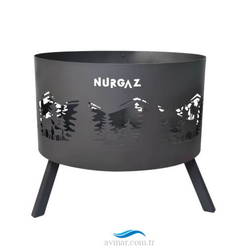 Nurgaz Orman Şöminesi Geyik Desen