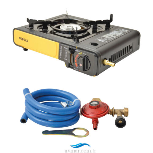 Nurgaz Tekli Portatif Piknik Ocağı Hortum Dedantör Set - Nurgaz
