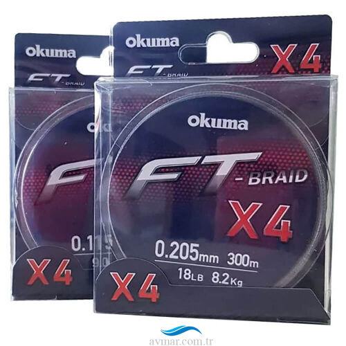 Okuma Ft-X4 Braid Line Grey 300m Örgü İp