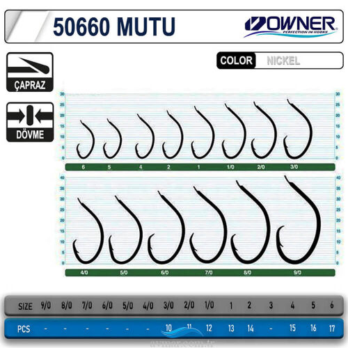 Owner 50660 Mutu Kısa Çemer Olta İğnesi (1)