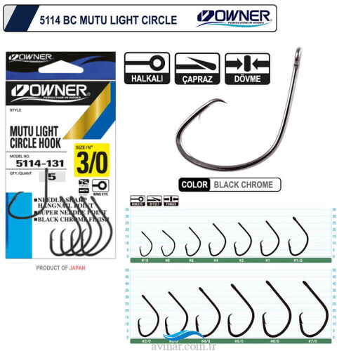 Owner 5114 Mutu Light Circle Olta İğnesi