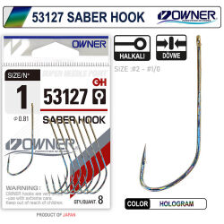 Owner 53127 Uzun Hologramlı Olta İğnesi - 1