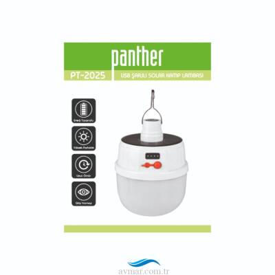 Panther PT-2025 Şarjlı Solar Kamp Lambası - 2