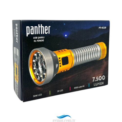 Panther Pt-4119 Usb Şarjlı El Feneri - 4