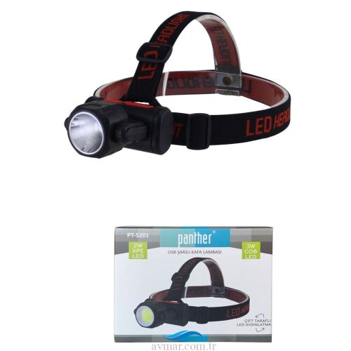 Panther PT-5201 Usb Şarjlı Kafa Feneri - 3