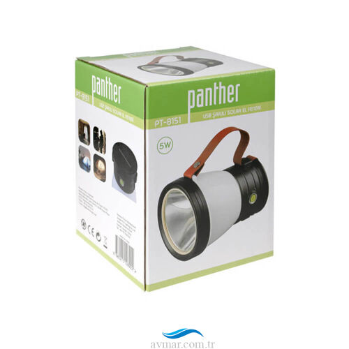 Panther PT-8151 Usb Şarjlı Solar El Feneri - 3