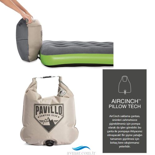 Pavillo 67619 Roll & Relax Twin 188x99x22cm Şişme Yatak - Pavillo (1)