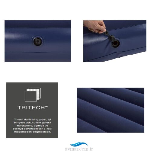 Pavillo 67681 Tritech Full 191x137x30cm Şişme Yatak (1)