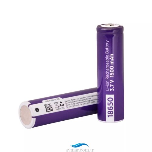 Power-Xtra 18650 3.7V 1500mAh Li-ion Başlıklı Şarjlı Pil