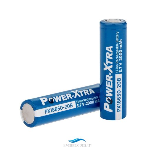 Power-Xtra PX18650-20B 3.7V 2000mAh Li-ion Şarjlı Pil - Power-Xtra