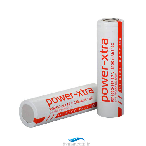Power-Xtra PX18650-24P 3.7V 2400Mah Li-ion Şarjlı Pil - 1