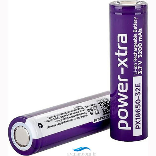 Power-Xtra PX18650-32E 3.7V 3200mAh Li-ion Şarjlı Pil - 1