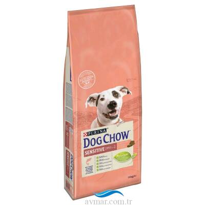 Purina Dog Chow Adult Sensitive Somonlu Köpek Maması 14kg - 1