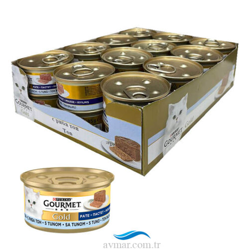 Purina Gourmet Gold Kıyılmış Ton Balıklı 24 Adet Yaş Mama 85gr - 1