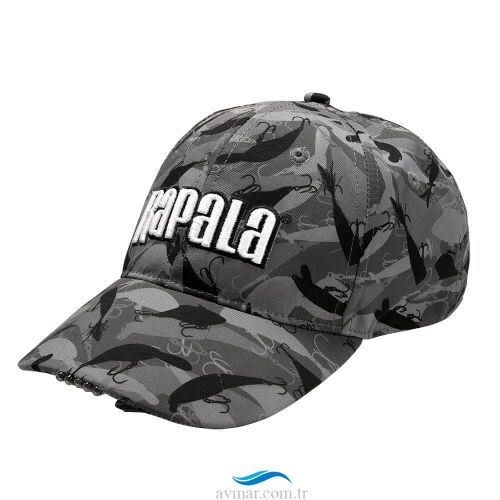 Rapala 5 Led Işıklı Camo Şapka - Rapala