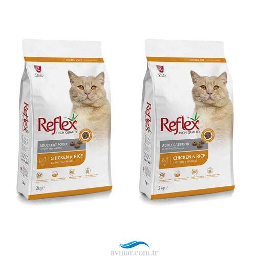 Reflex Tavuklu Yetişkin Kedi Maması 2Kg+2kg - Reflex
