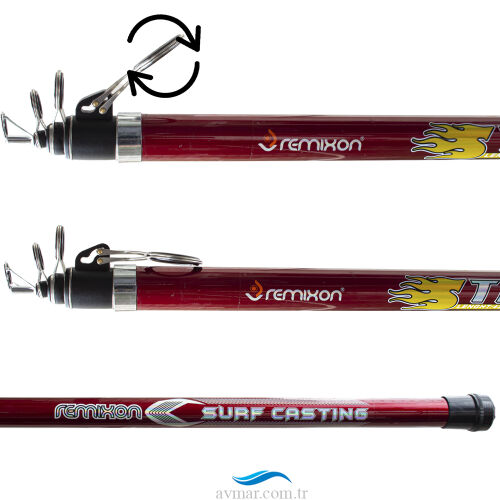 Remixon Strong 4.20m 100-250gr Red Tele Surf Kamış - 2