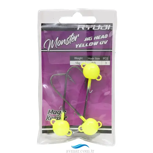 Ryuji Monster Jighead Yellow Uv 5/0 (1)