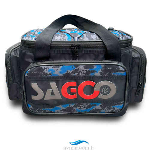 Sagoo Tackle Bag Blue Camo Balıkçı Malzeme Çantası - 1