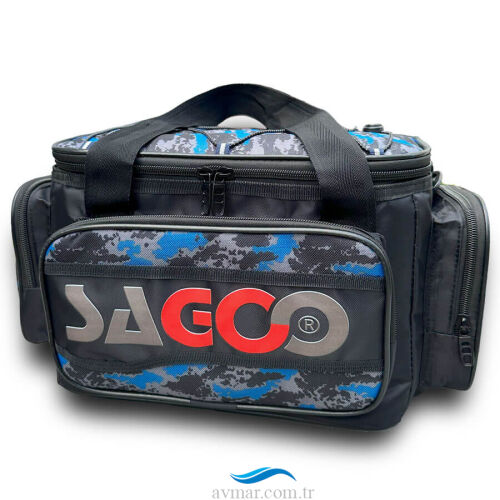 Sagoo Tackle Bag Blue Camo Balıkçı Malzeme Çantası - 2