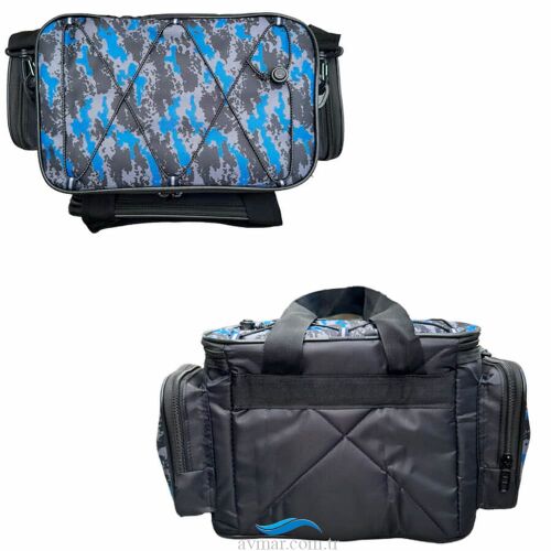 Sagoo Tackle Bag Blue Camo Balıkçı Malzeme Çantası - 5