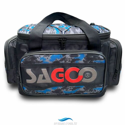 Sagoo Tackle Bag Blue Camo Balıkçı Malzeme Çantası (1)