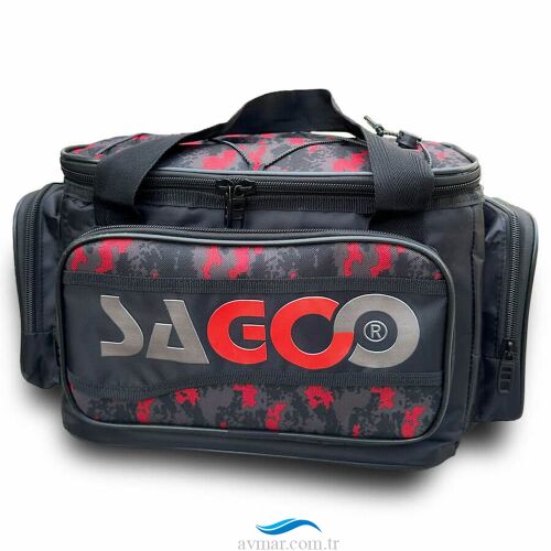 Sagoo Tackle Bag Red Camo Balıkçı Malzeme Çantası (1)