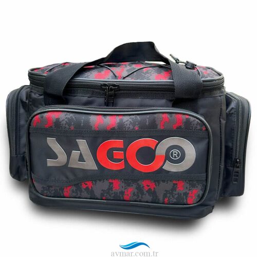 Sagoo Tackle Bag Red Camo Balıkçı Malzeme Çantası (1)