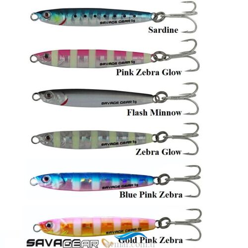 Savage Gear 3D Slim Minnow 5g 4.6cm Jig Metal Yem - 1