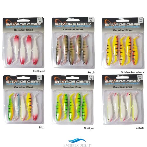 Savage Gear Cannibal 10cm Silikon Yem 4lü - Savage gear