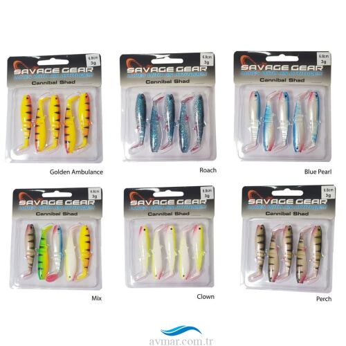 Savage Gear Cannibal 6.8cm Silikon Yem 5li - Savage gear