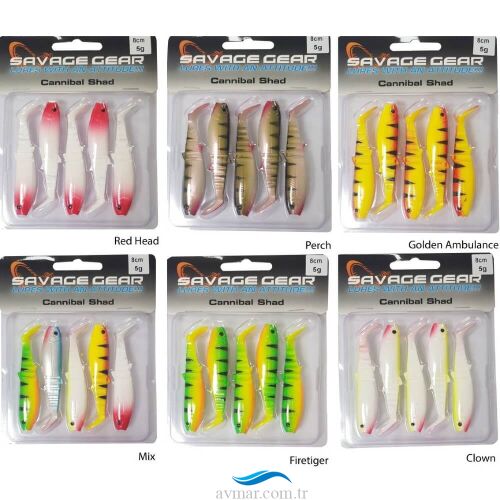 Savage Gear Cannibal 8cm 5li Silikoni Yem - 1