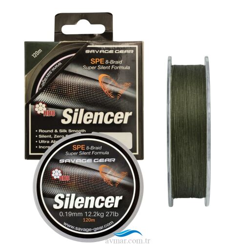 Savage Gear HD8 Silencer Braid 120m Green Örgü İp Misina