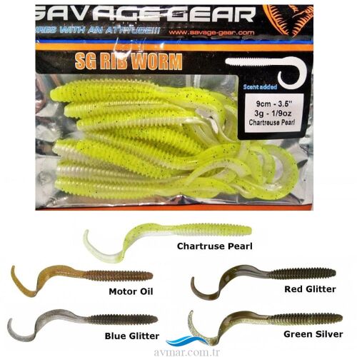 Savage Gear LB Rib Worm 9cm Suni Yem - 1