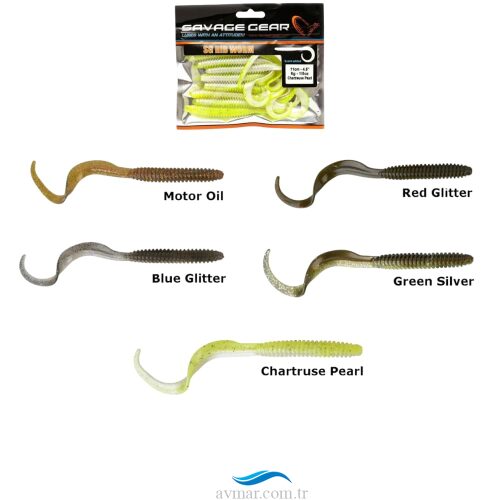 Savage Gear LB Rib Worm 9cm 10 Adet Silikon Yem