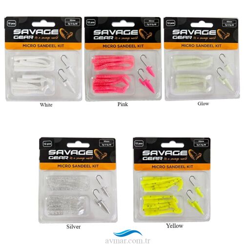 Savage Gear Lrf Micro Sandeel Kit 12 Adet Silikon Balık - 1