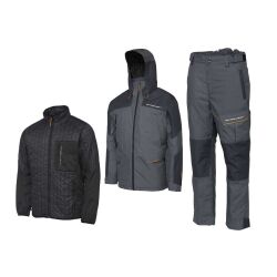 Savage Gear Thermo Guard 3-Piece Suit Charcoal Grey Melange - 1