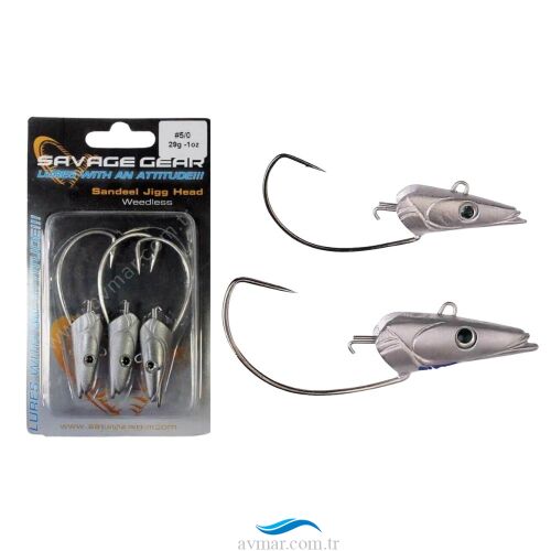 Savage Gear Sandeel Jighead Weedless 29gr 5/0