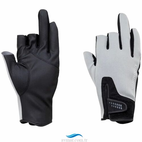 Shimano Apparel Pearl Fit Gray Gloves 3 Eldiven - Shimano